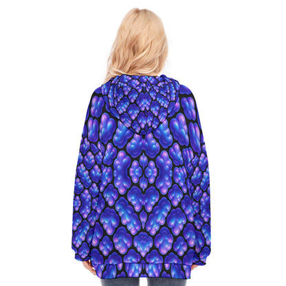 Women's Long Hoodie With Zipper Closure