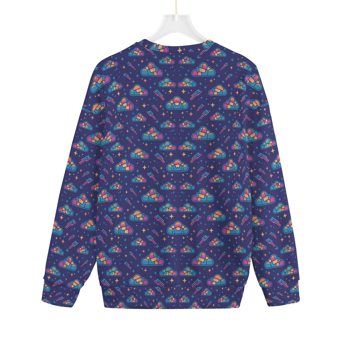 Unisex Drop-shoulder Knitted Fleece Sweater - view 2