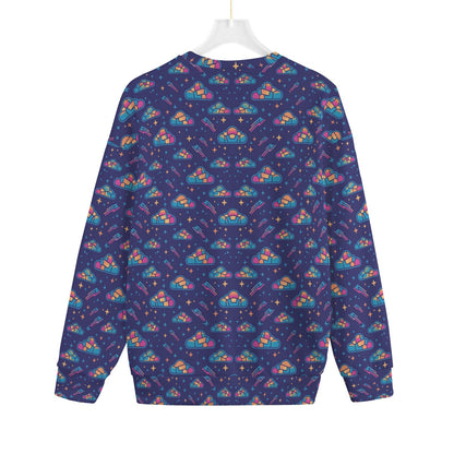 Unisex Drop-shoulder Knitted Fleece Sweater - view 2