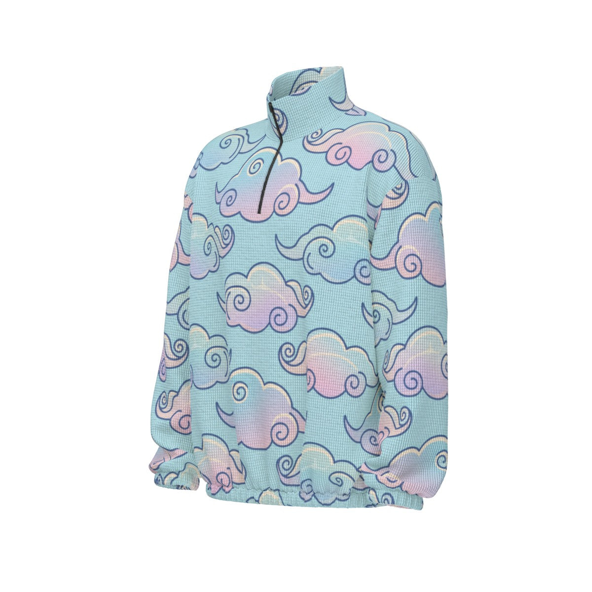 Unisex Turtleneck Zippered Sweatshirt