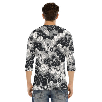 Men's Bracelet Sleeve T-shirt With Button Closure - view 4