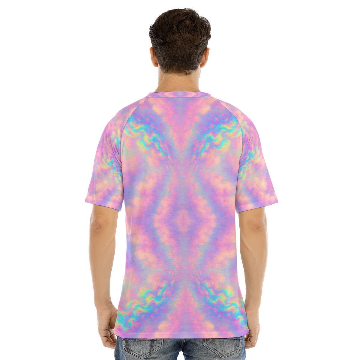 Men's Raglan Sleeve T-shirt With Button Closure