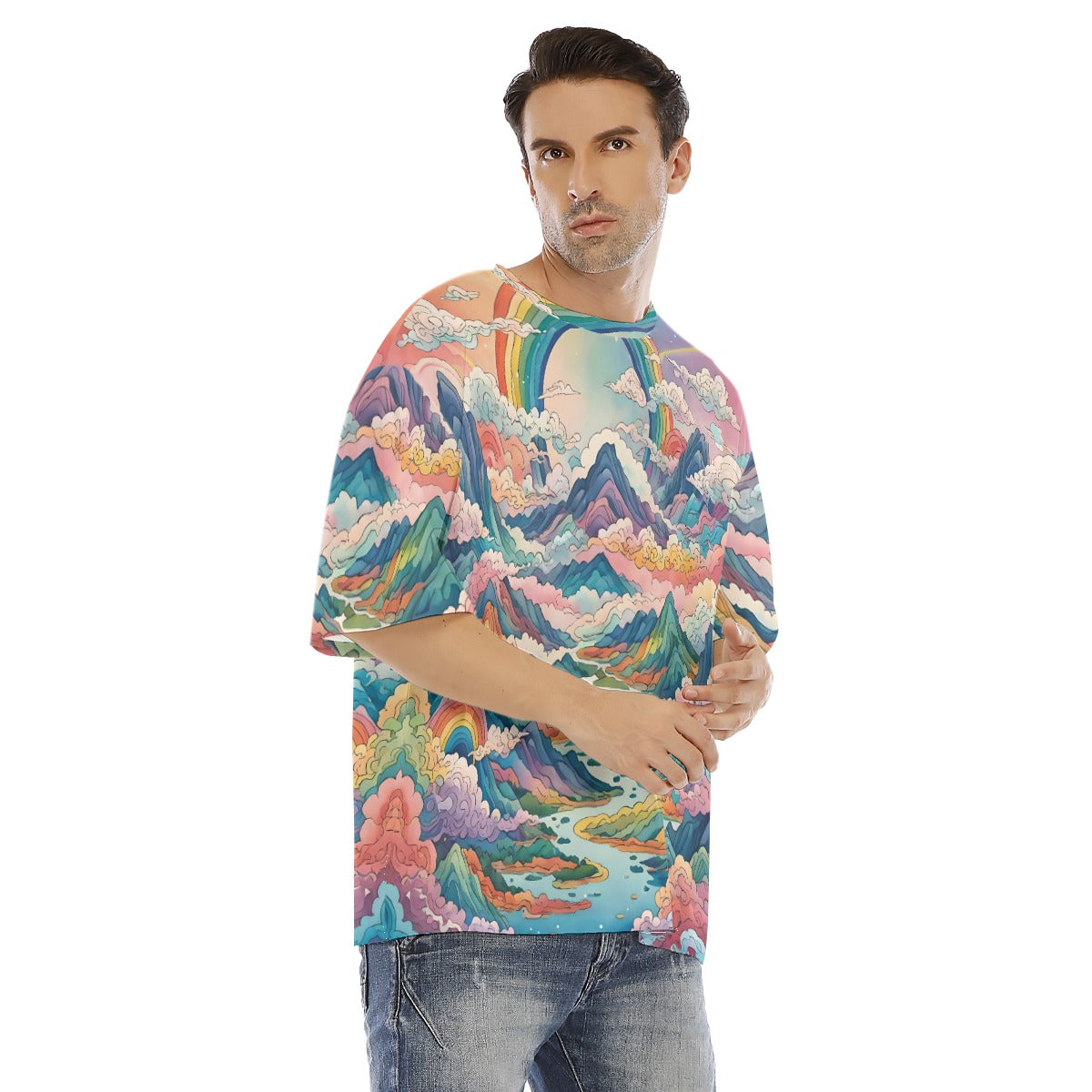 Men's Drop Shoulder T-shirt With Short Sleeve