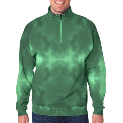 Men's Hidden Half-Zip Placket Hoodie