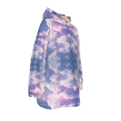 Unisex Kid's Sherpa Fleece Hoodie Blanket