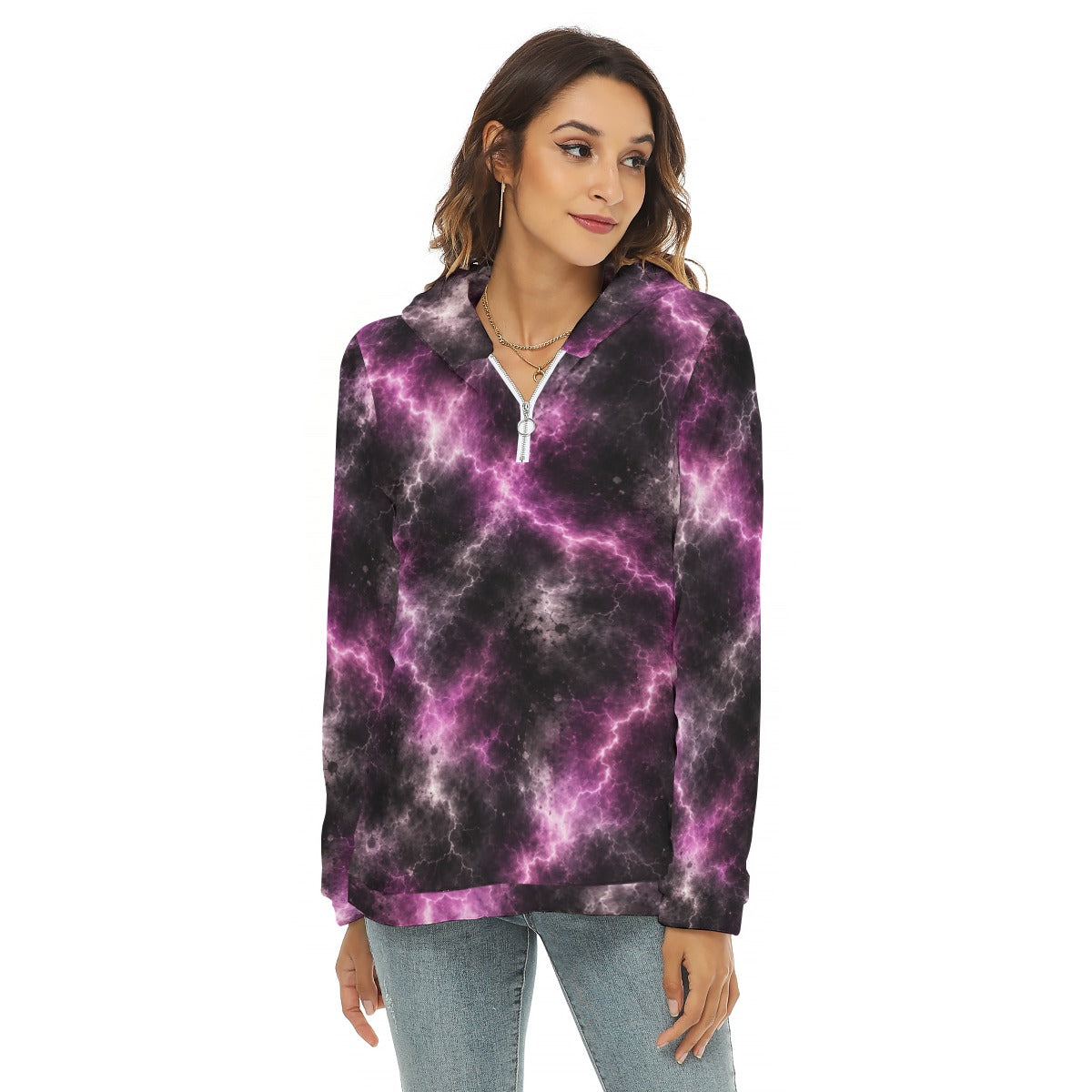 Women’s Borg-Fleece Half-Zip Hoodie - view 3