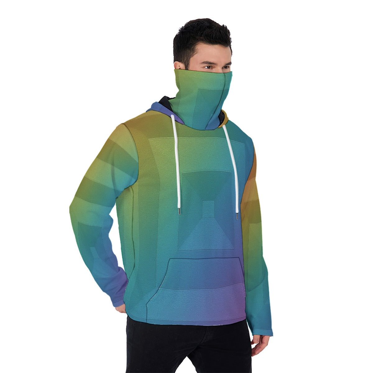 Men's Heavy Fleece Hoodie With Mask