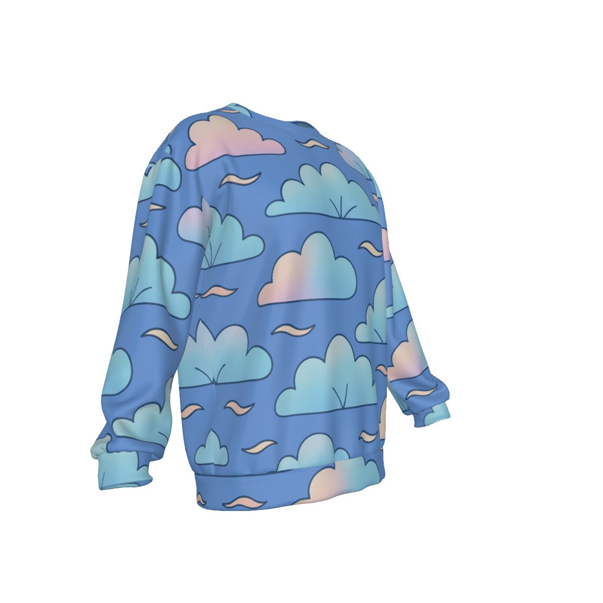 Men's Drop Shoulder Round Neck Long-Sleeved Sweatshirt