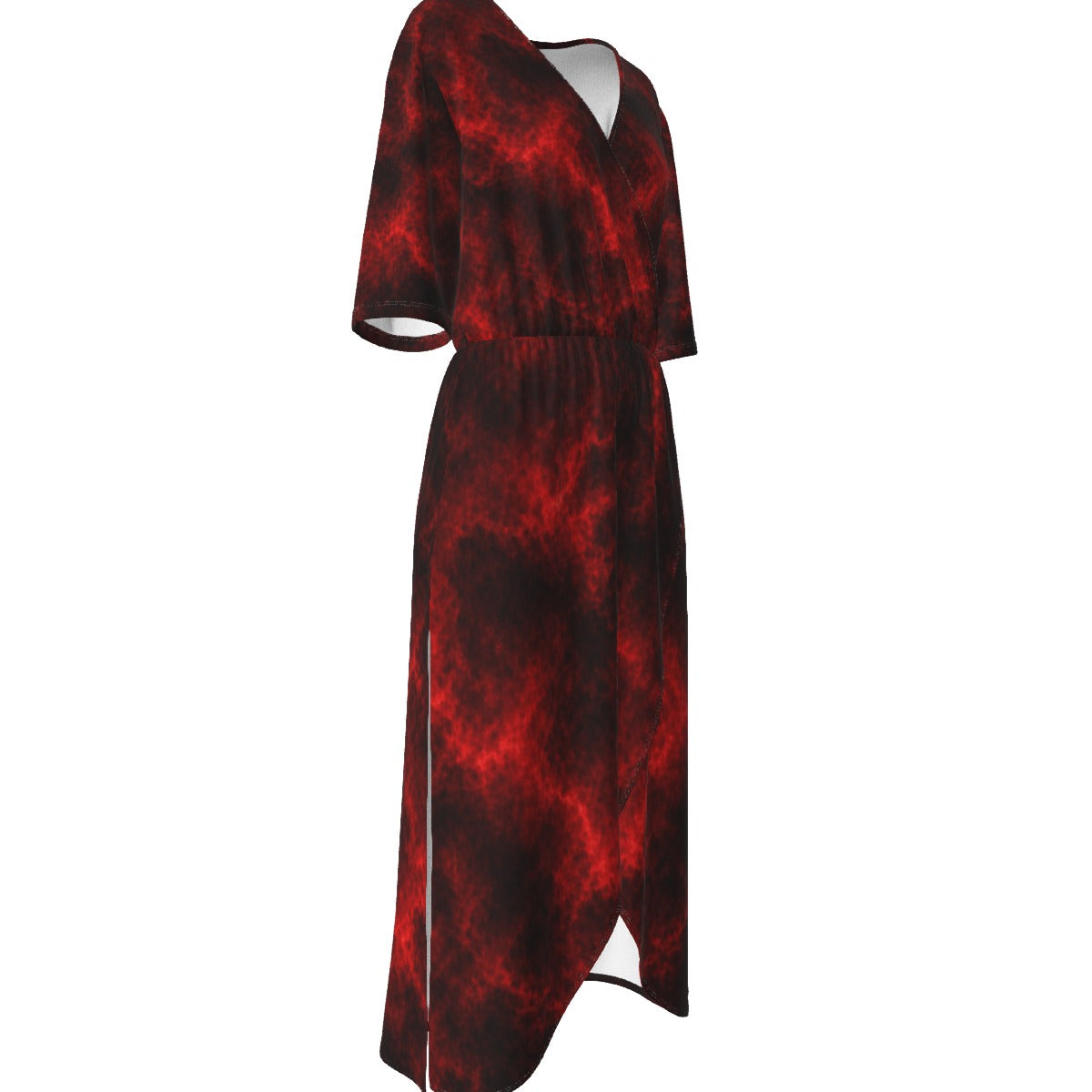 Women's Short Sleeve V-neck Dress