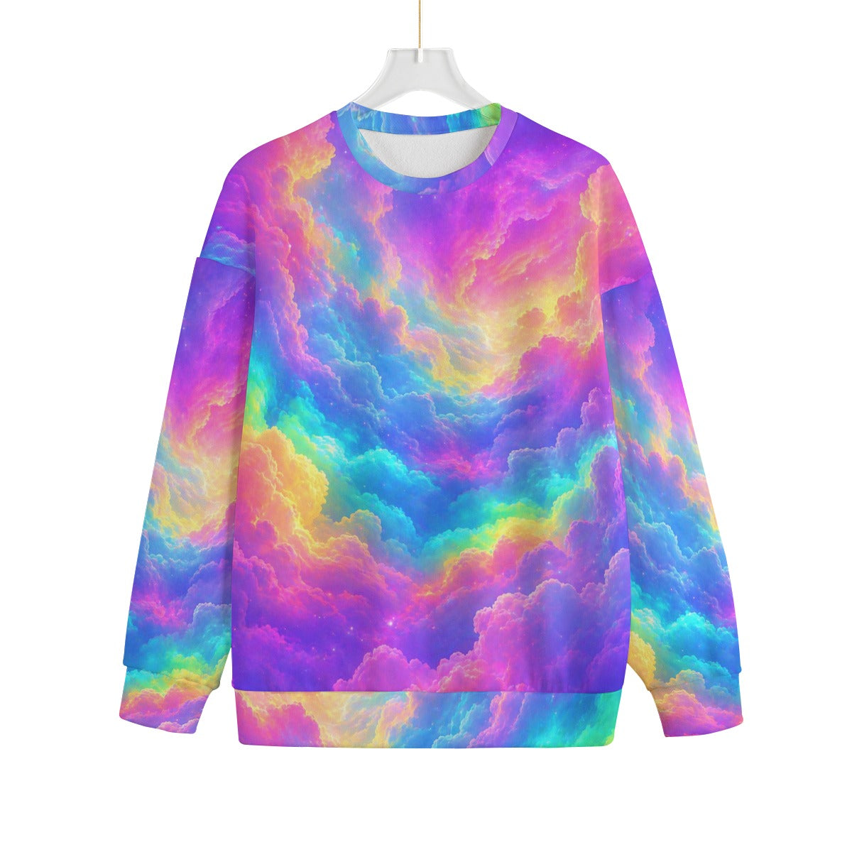 Unisex Drop-shoulder Knitted Fleece Sweater - view 1
