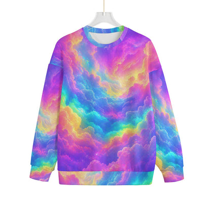 Unisex Drop-shoulder Knitted Fleece Sweater - view 1