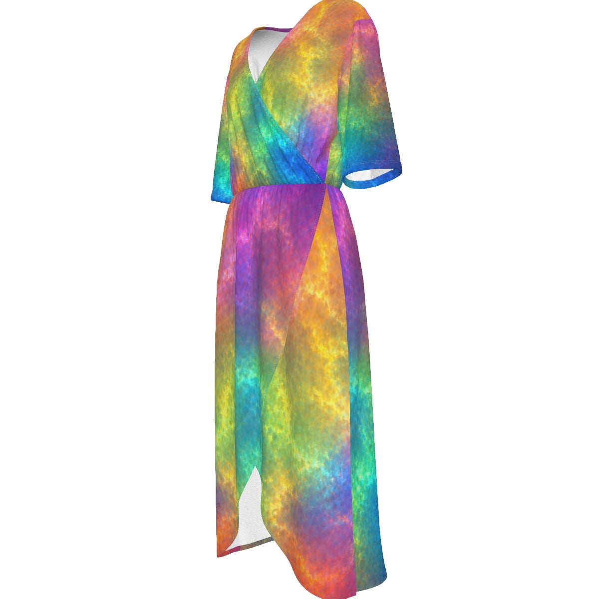 Women's Short Sleeve V-neck Dress