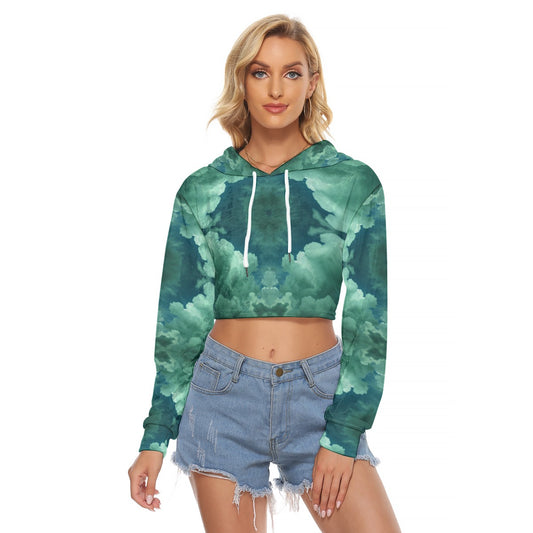 Women's Crop Top Hoodie|Velvet