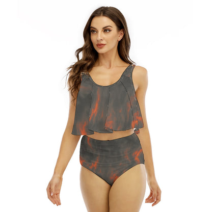 Women's Ruffled Vest Bikini Swimsuit