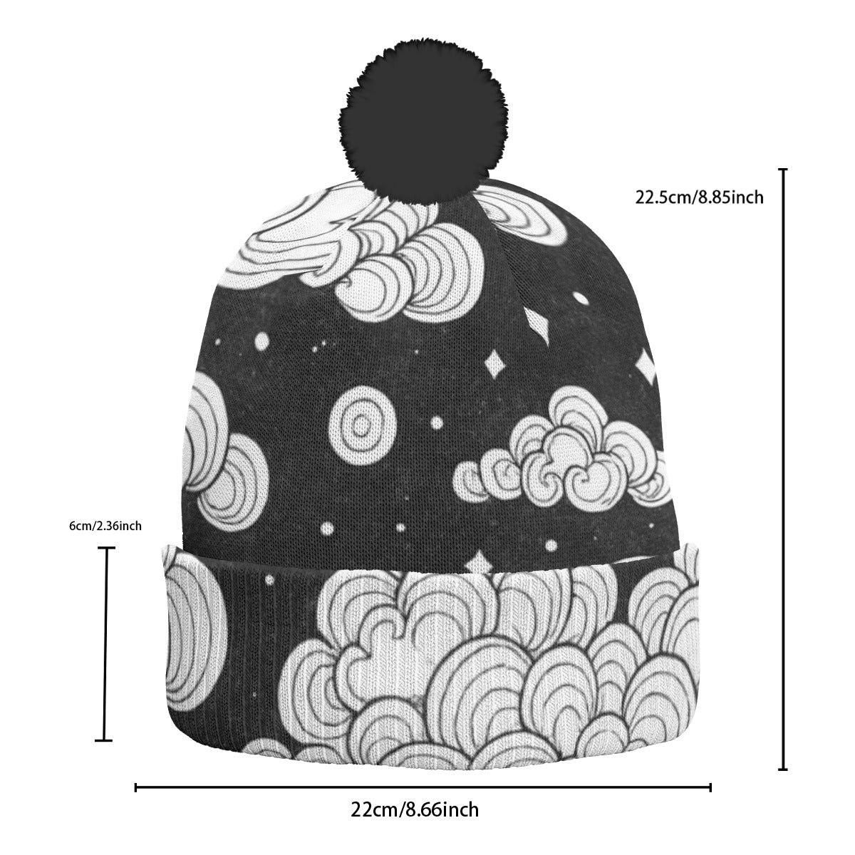 Unisex Knitted Hat With Pom-Pom