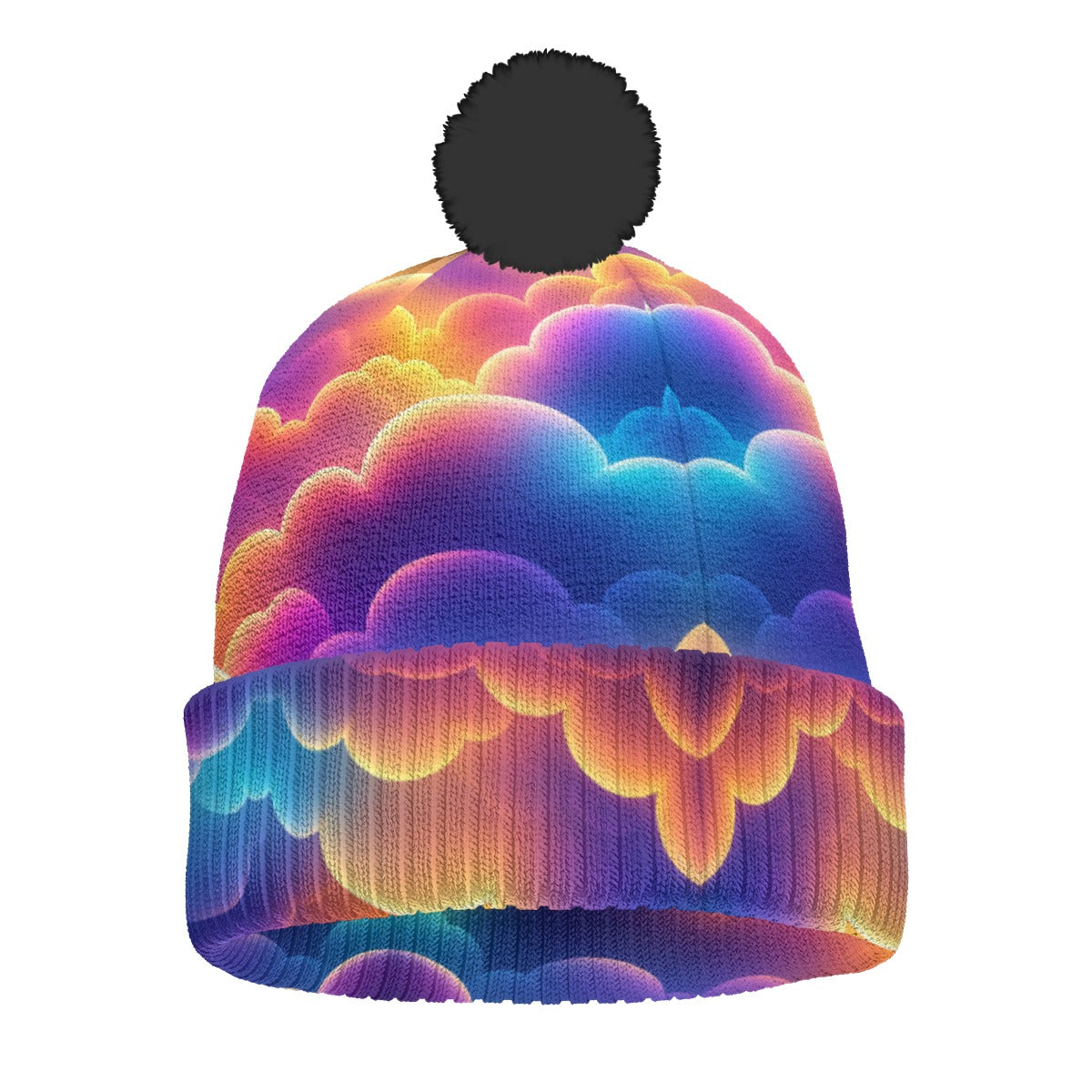 Knitted Hat With Pom-Pom