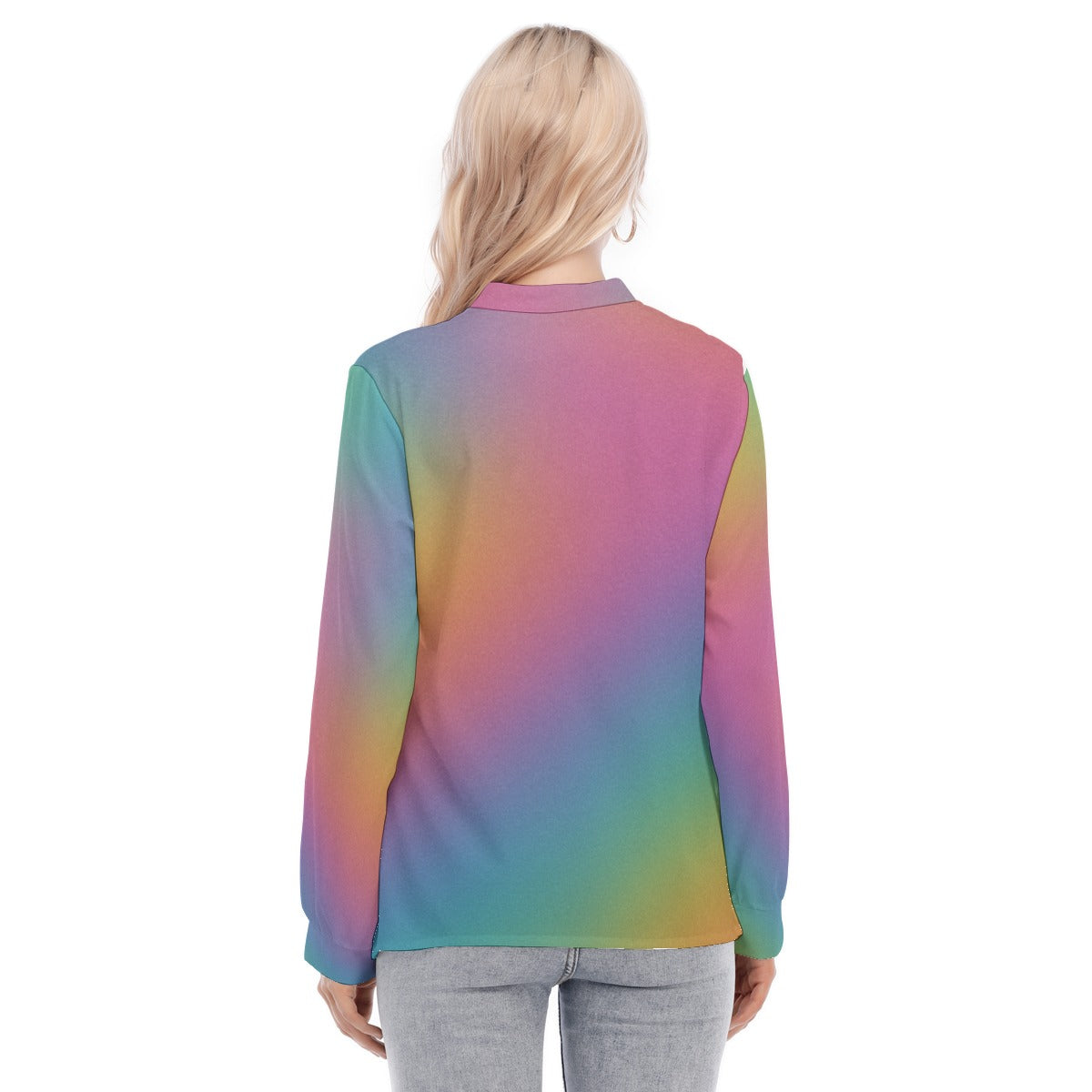 Women's Long Sleeve Blouse With Button Closure