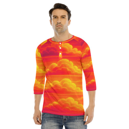 Men's Bracelet Sleeve T-shirt With Button Closure - view 1