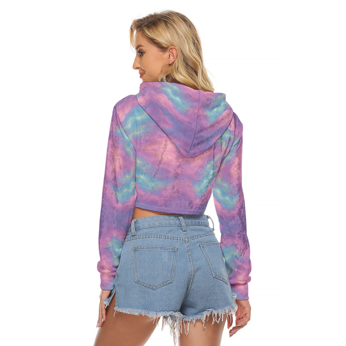 Women's Crop Top Hoodie|Velvet