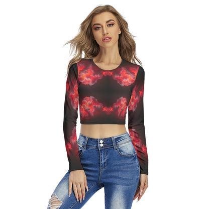 Women's Round Neck Crop Top T-Shirt