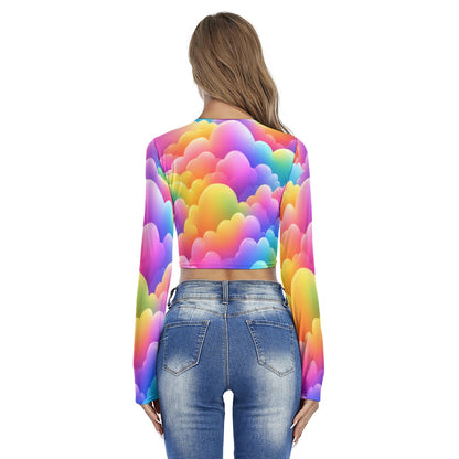 Women's Round Neck Crop Top T-Shirt