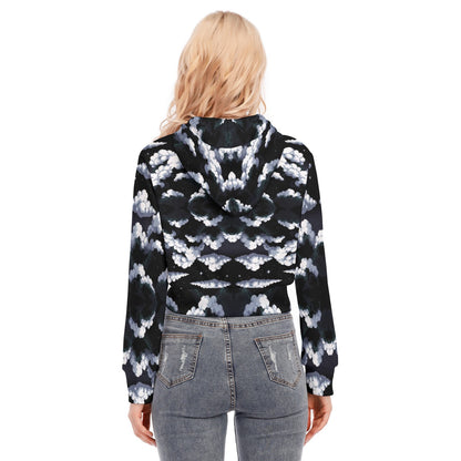 Women's Crop Top Hoodie With Zipper Closure