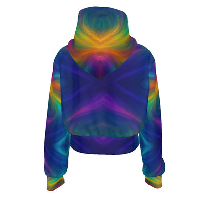 Women's Crop Top Hoodie With Zipper Closure