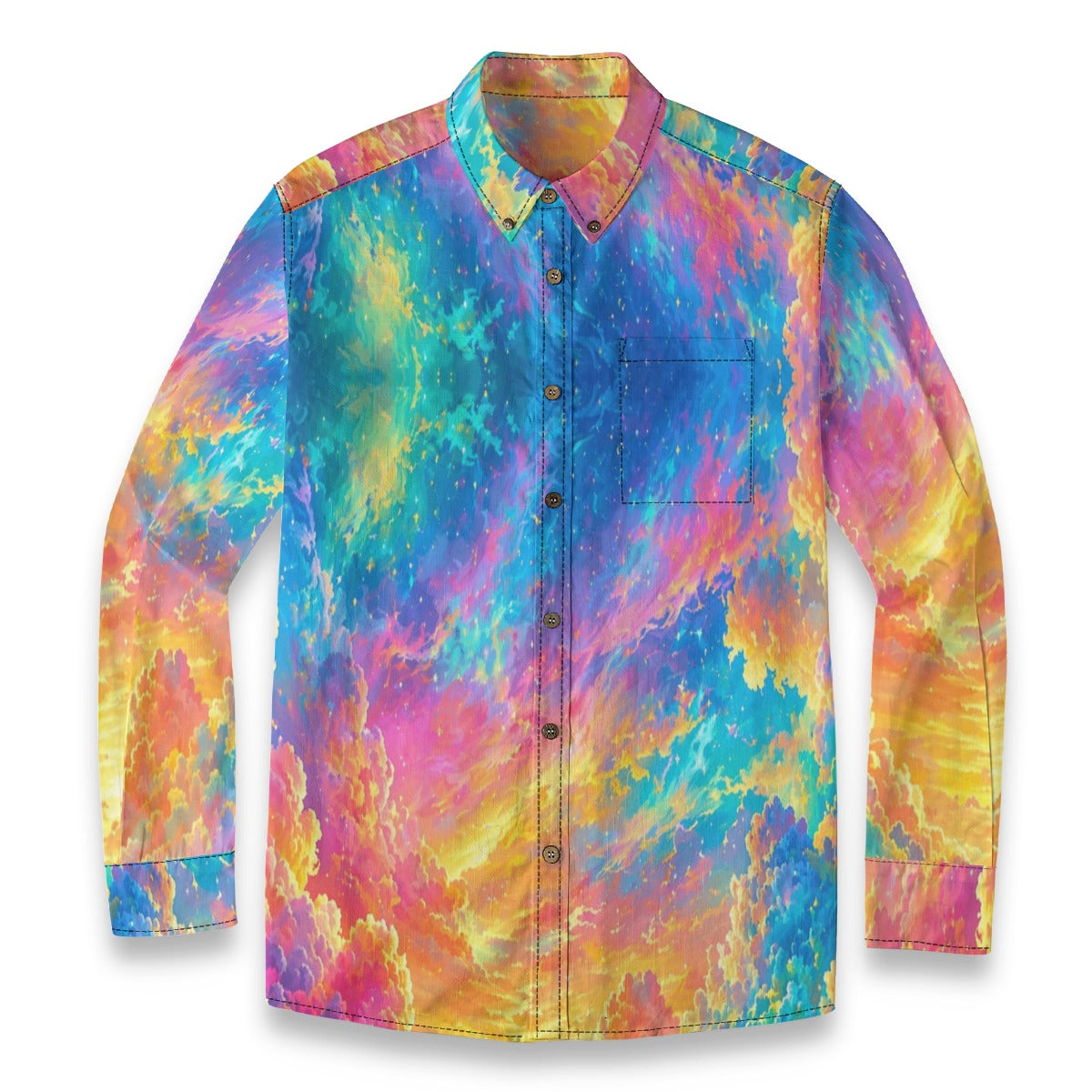 Men's Casual Lapel Long Sleeve Shirt|125GSM Cotton
