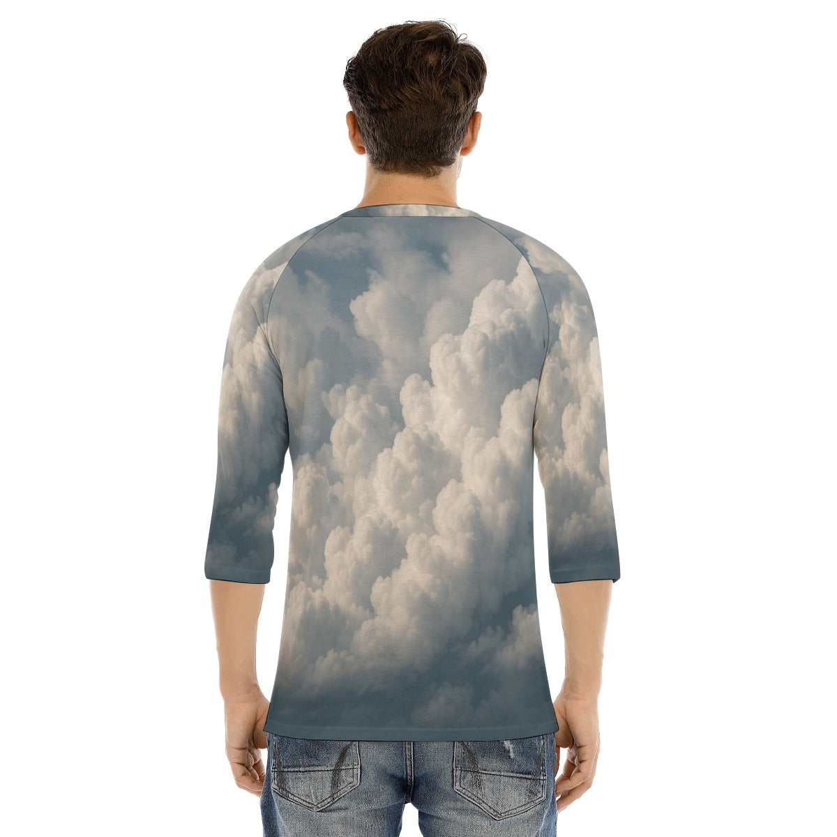 Men's Bracelet Sleeve T-shirt With Button Closure - view 4