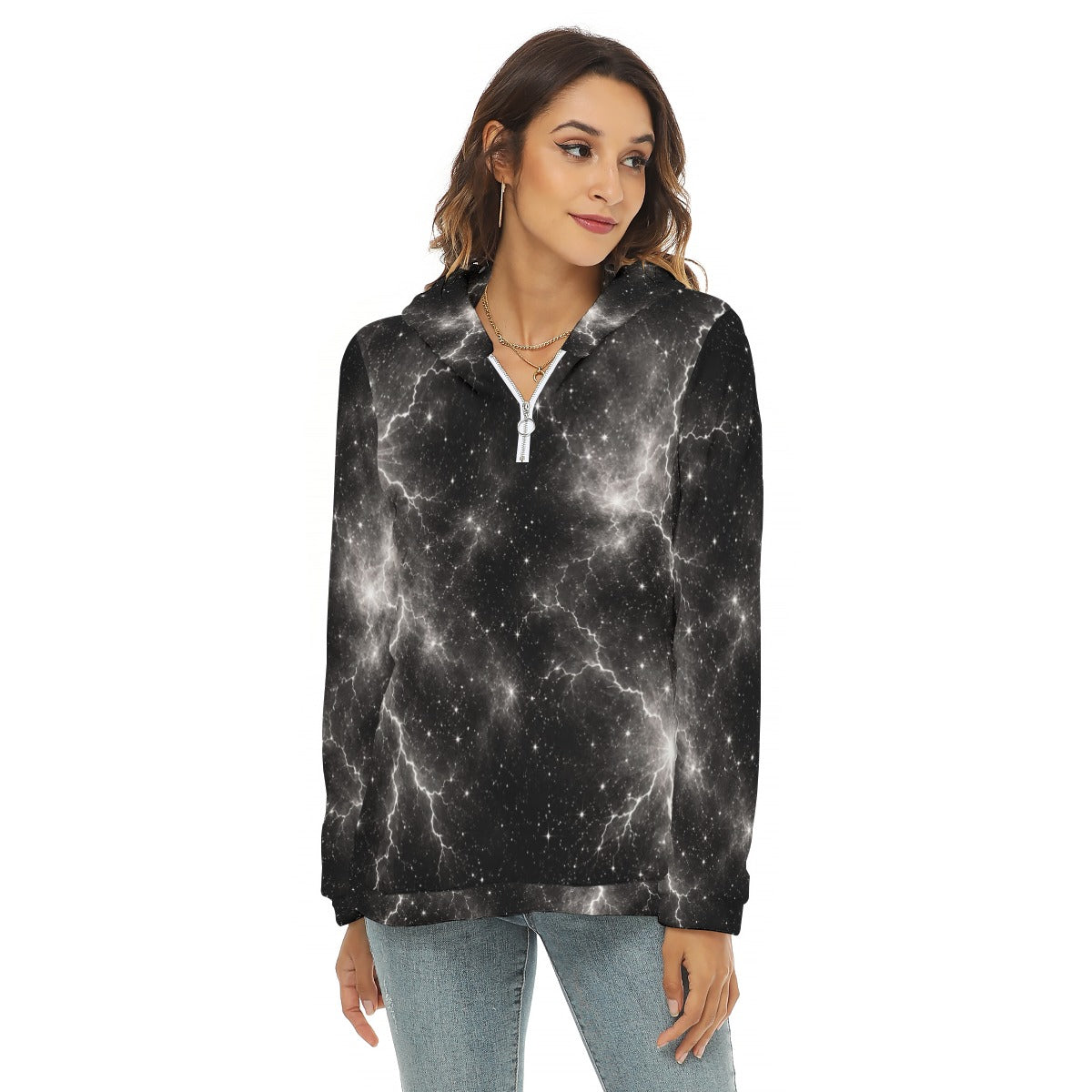 Women’s Borg-Fleece Half-Zip Hoodie - view 3