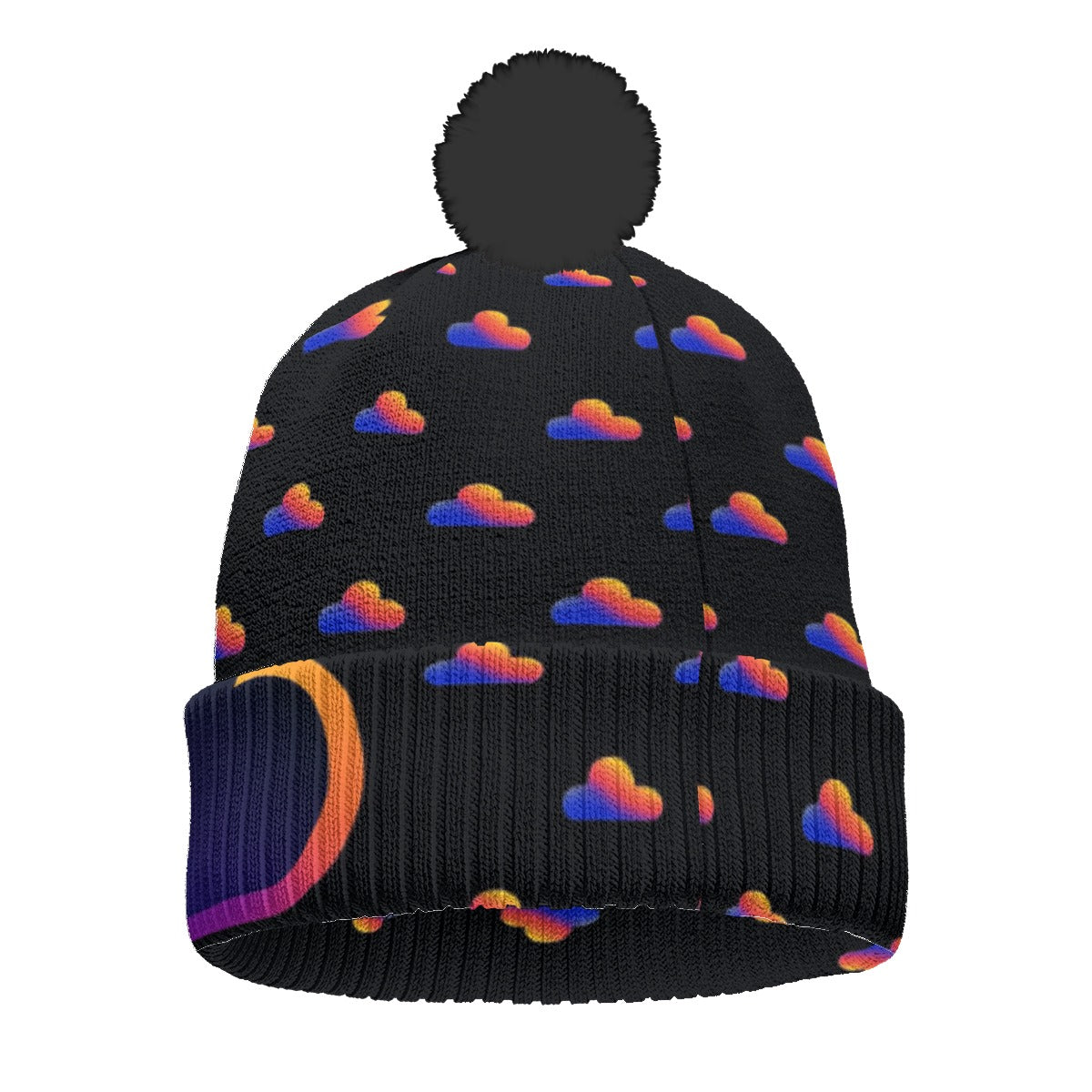Unisex Knitted Hat With Pom-Pom