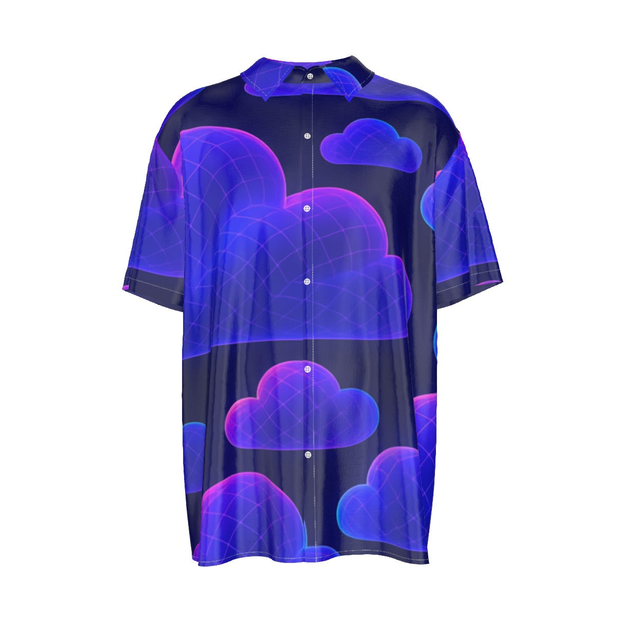 Men's Imitation Silk Short-Sleeved Shirt