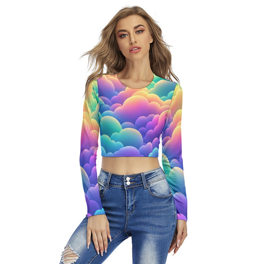 Women's Round Neck Crop Top T-Shirt
