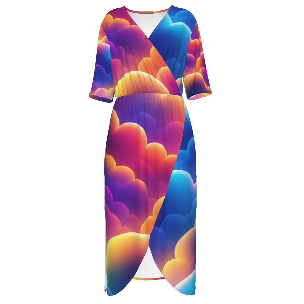 Women's Short Sleeve V-neck Dress
