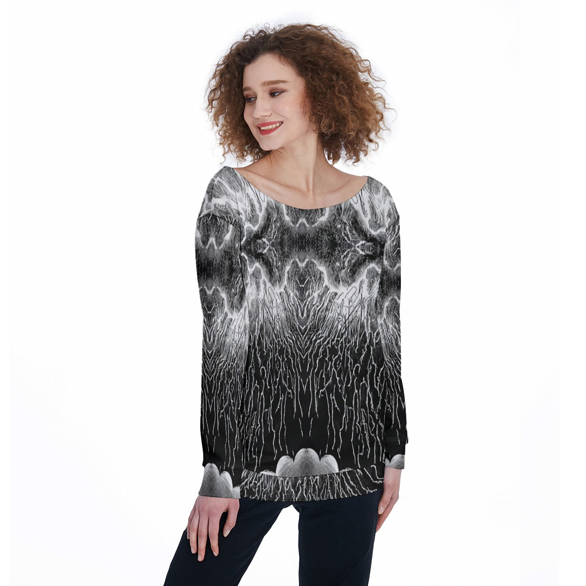 Women's Off-Shoulder Sweatshirt