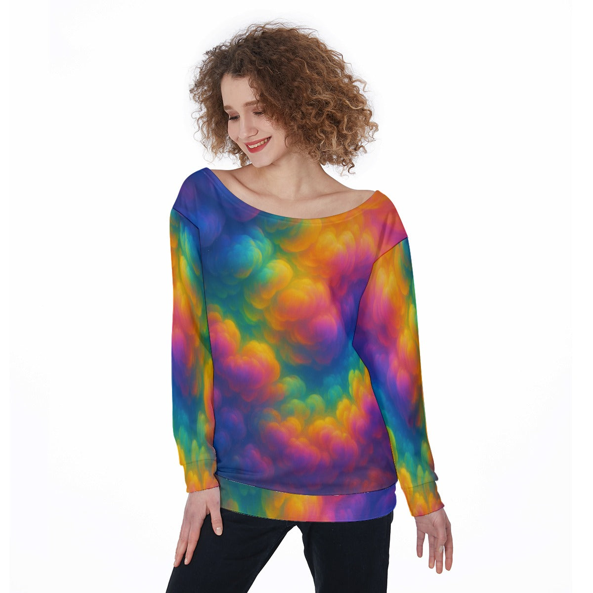 Women's Off-Shoulder Sweatshirt