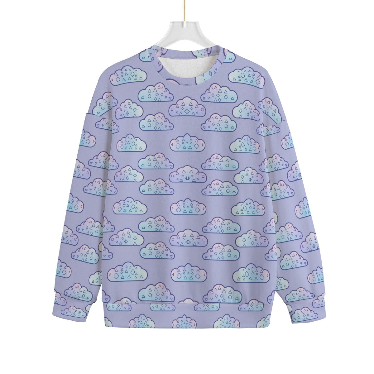 Unisex Drop-shoulder Knitted Fleece Sweater - view 1