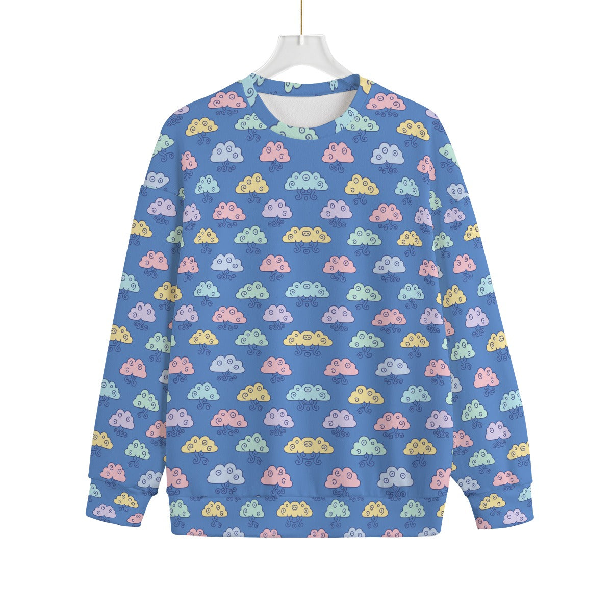 Unisex Drop-shoulder Knitted Fleece Sweater - view 1
