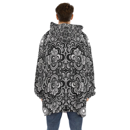 Unisex Sherpa Fleece Hoodie Blanket