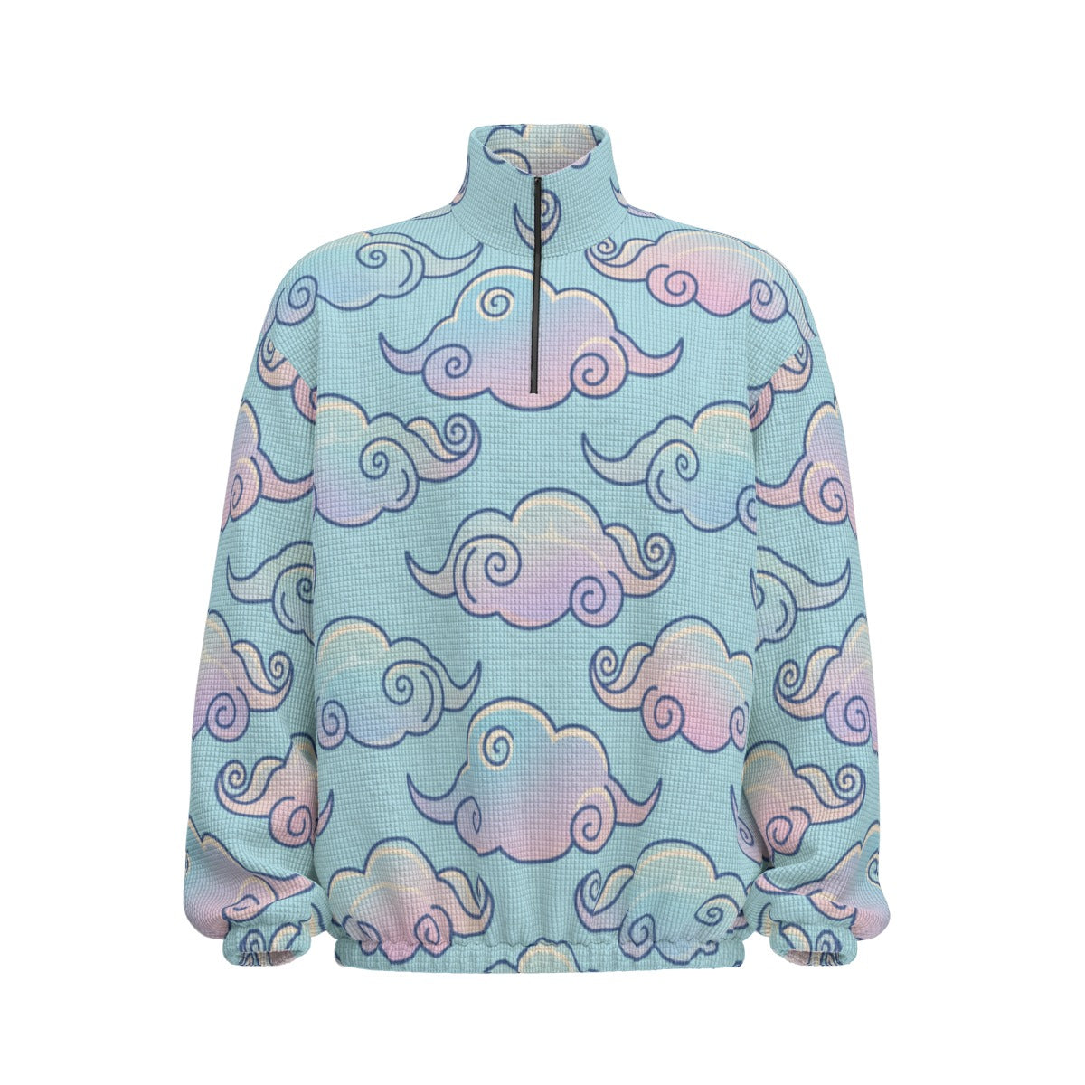 Unisex Turtleneck Zippered Sweatshirt