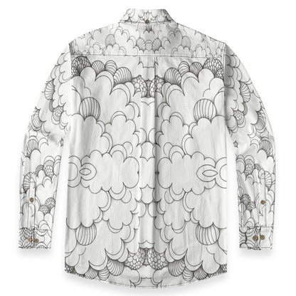 Men's Casual Lapel Long Sleeve Shirt|125GSM Cotton