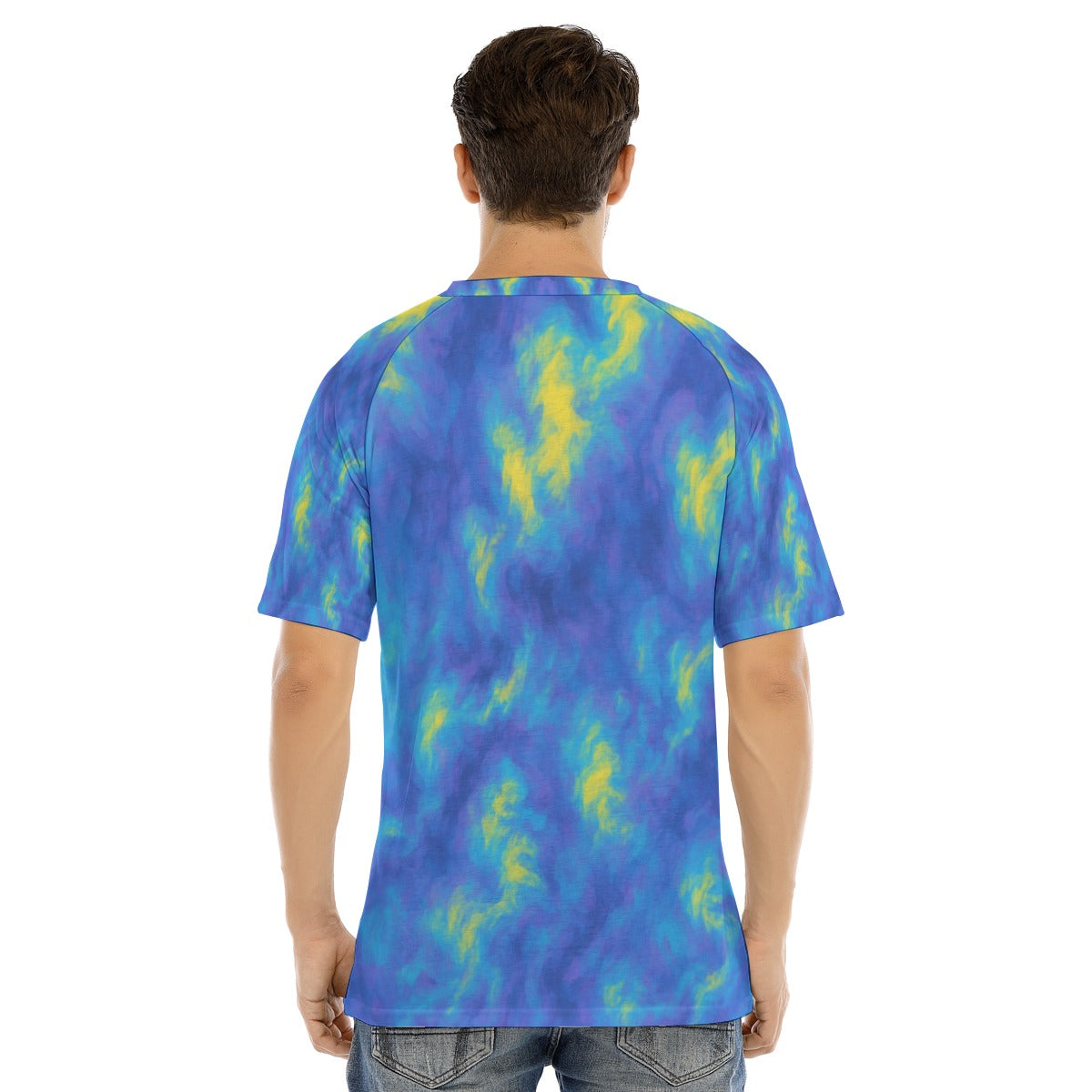 Men's Raglan Sleeve T-shirt With Button Closure