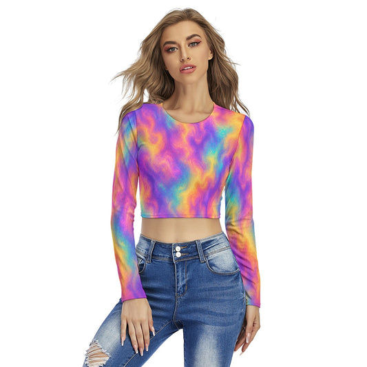 Women's Round Neck Crop Top T-Shirt