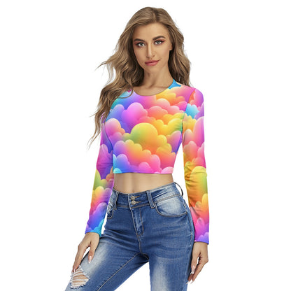 Women's Round Neck Crop Top T-Shirt