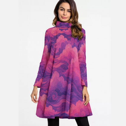 Women's High Neck Dress With Long Sleeve by O’Nimbus