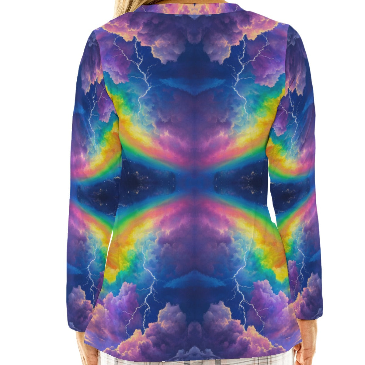 Women's Loose V-Neck T-Shirt With Long Sleeve