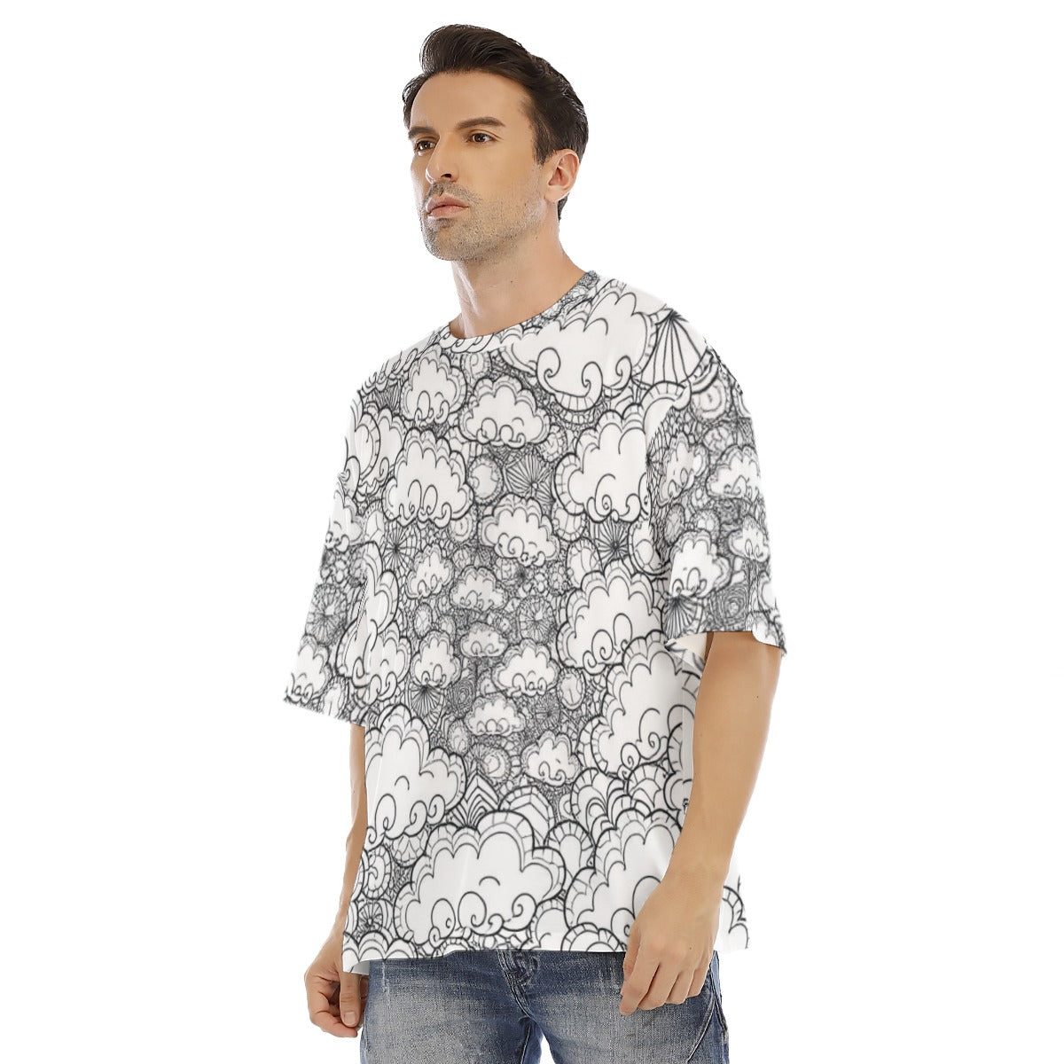 Men's Drop Shoulder T-shirt With Short Sleeve