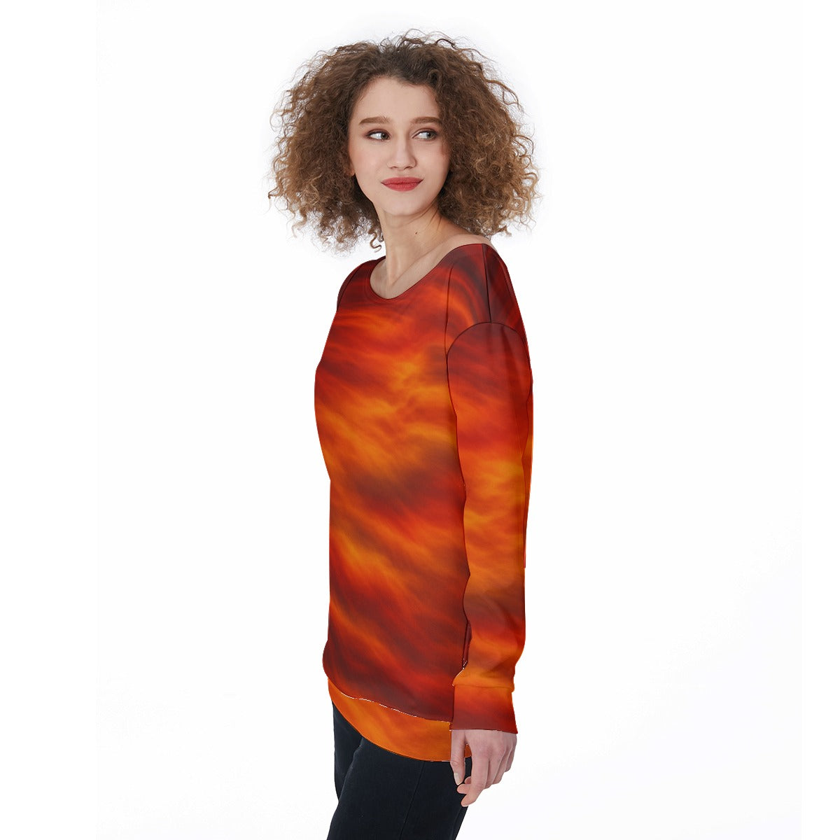 Women's Off-Shoulder Sweatshirt