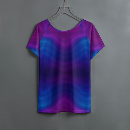 Women's Round Neck T-shirt With Raglan Sleeve