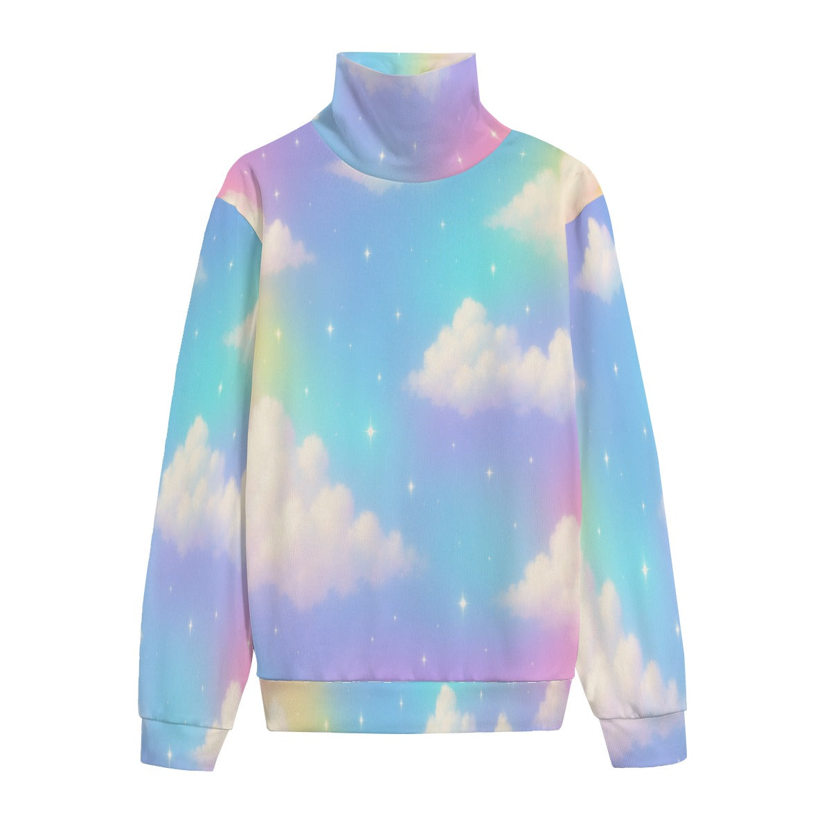 Unisex Turtleneck Knitted Fleece Sweater